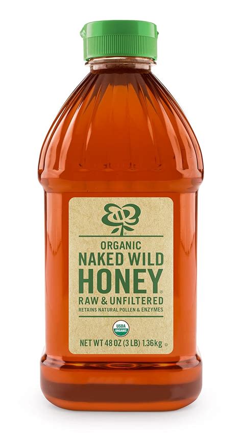 naked honey|Naked Wild Honey, Organic Raw Unfiltered Wildflower Honey, 48。